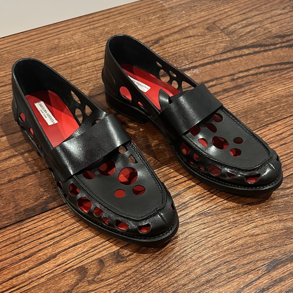 Carolina Herrera mens loafer slip on shoes sz 41